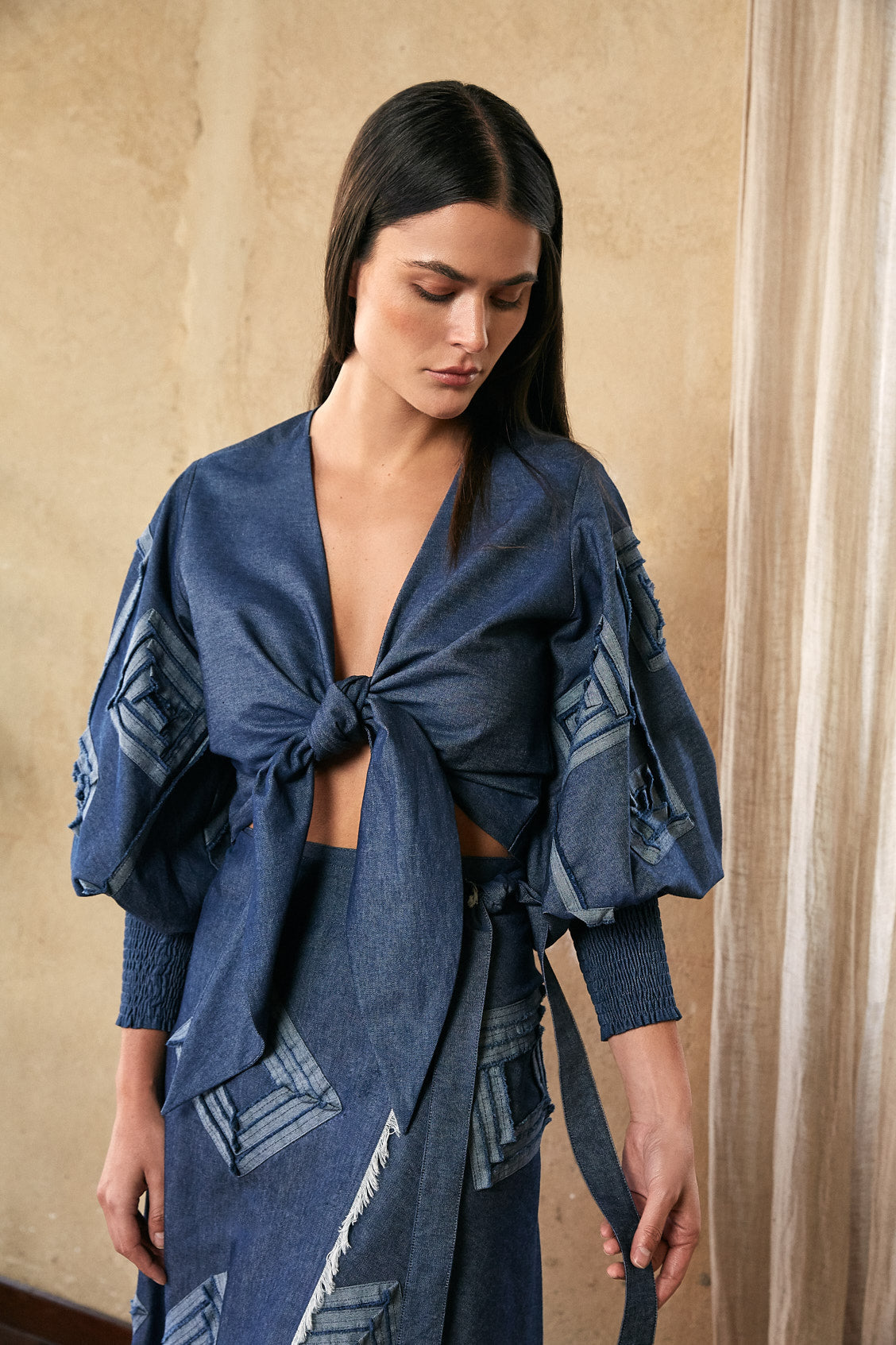 COVER / CROP MANGAS ESPIRALES DENIM
