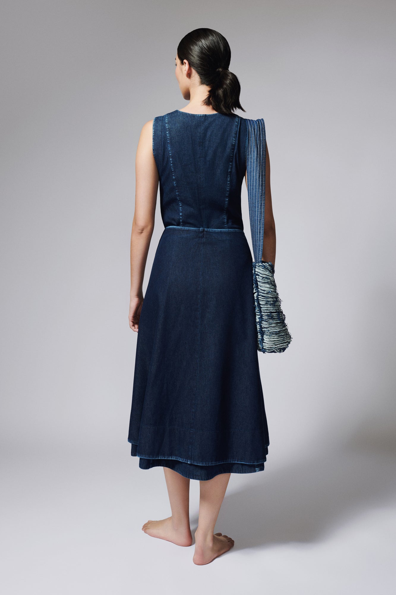 VESTIDO SOBREFALDA DENIM